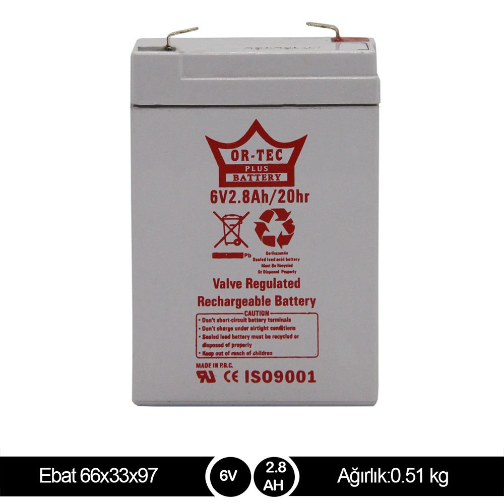 ORTEC 6V2.8A AKÜ