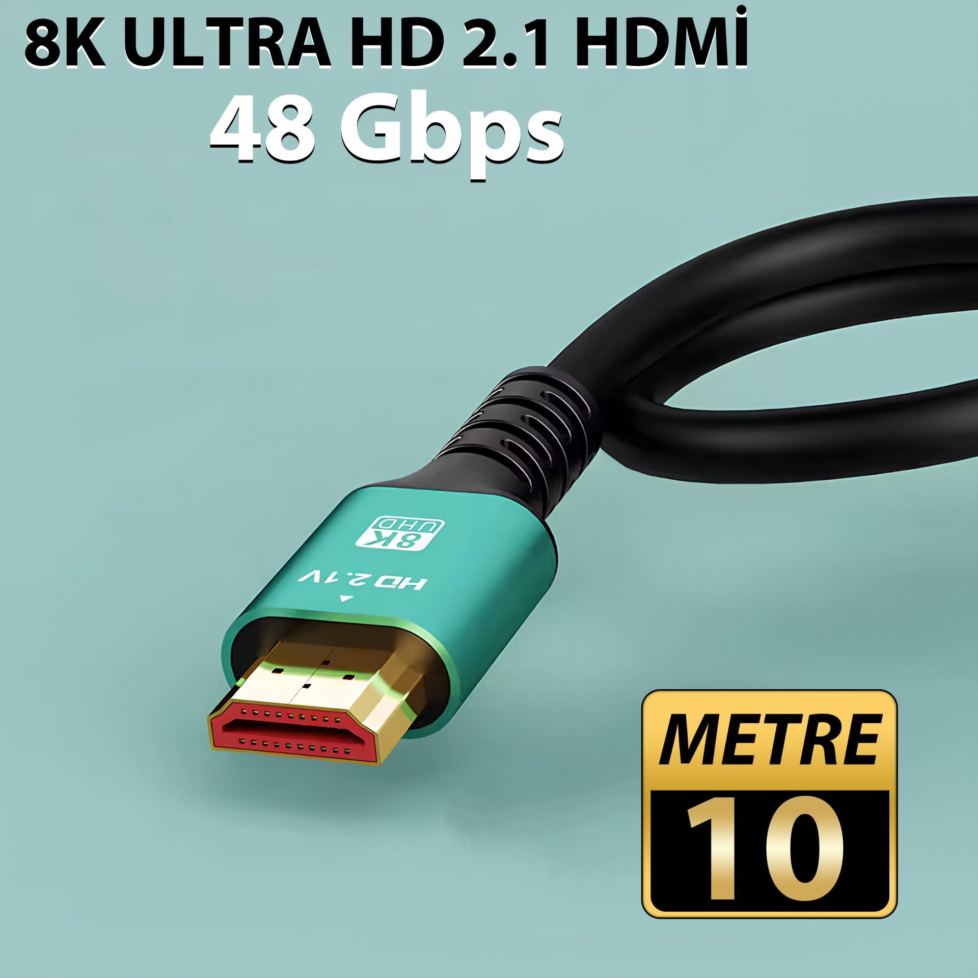 Gold Step 10 Metre 8K 2.1 ULTRA HD 48 Gbps 8K 60Hz 4k 144Hz