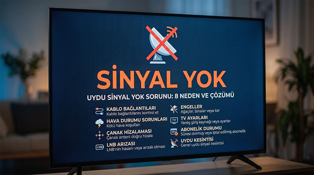 Uyduda Sinyal Yok: 8 Neden ve Adım Adım Çözüm Rehberi (2026)