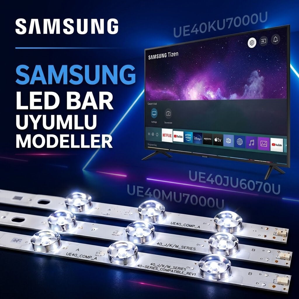 Samsung LED Bar Uyumlu Modeller Listesi - Tüm Samsung TV LED Bar Takımları