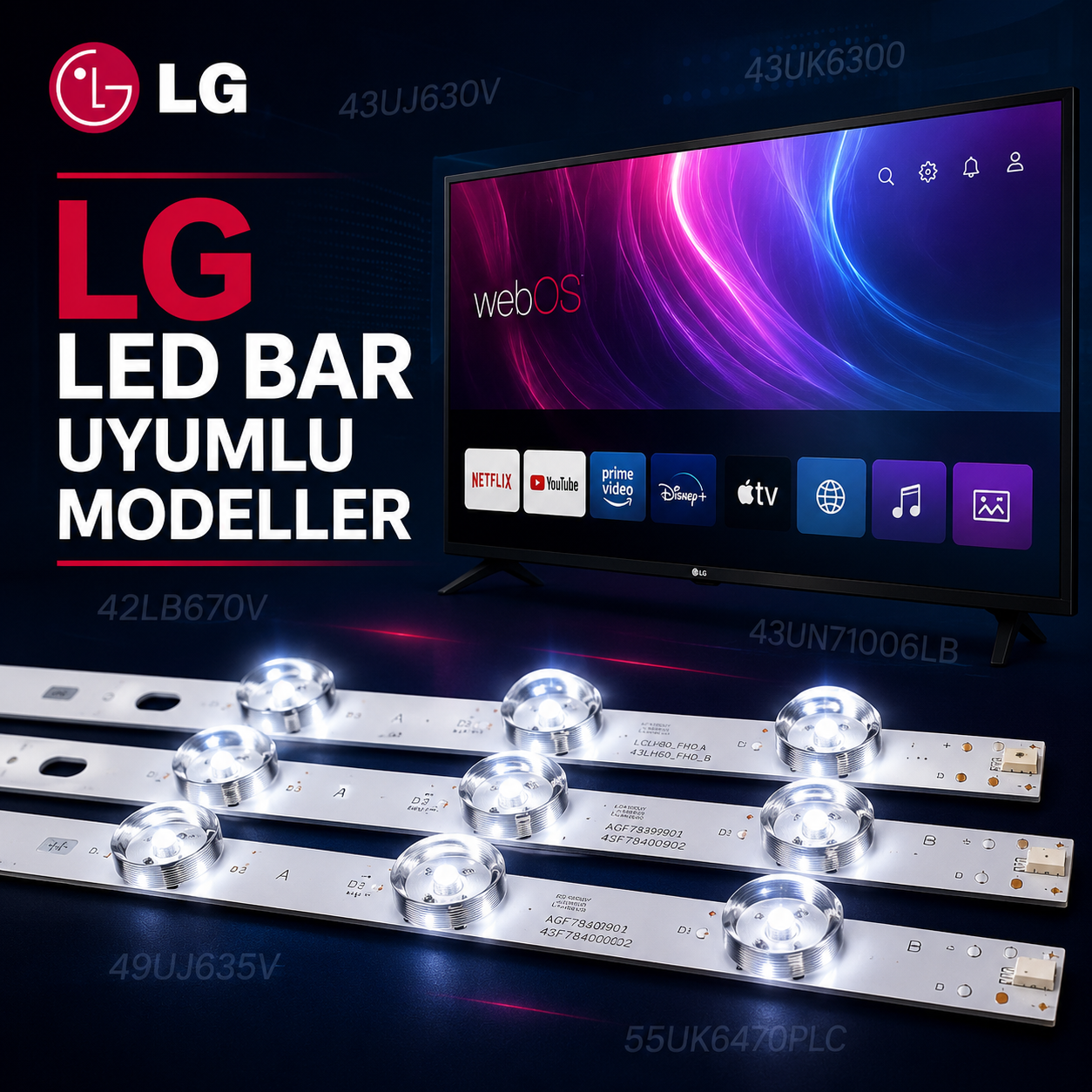 LG LED Bar Uyumlu Modeller Listesi - Tüm Philips TV LED Bar Takımları