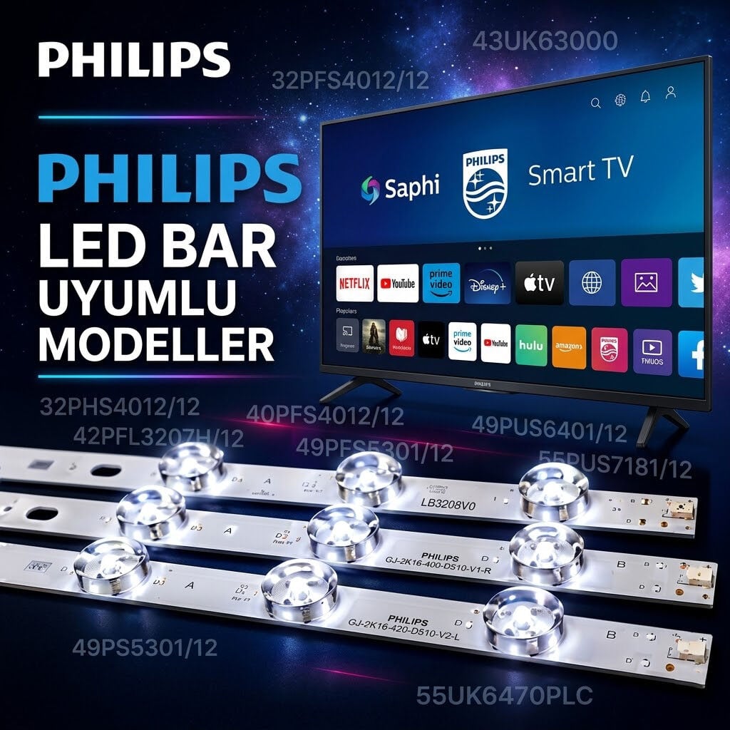 Philips LED Bar Uyumlu Modeller Listesi - Tüm Philips TV LED Bar Takımları
