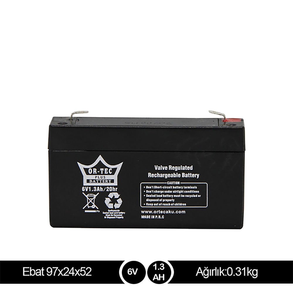 ORTEC 6V1.3A AKÜ