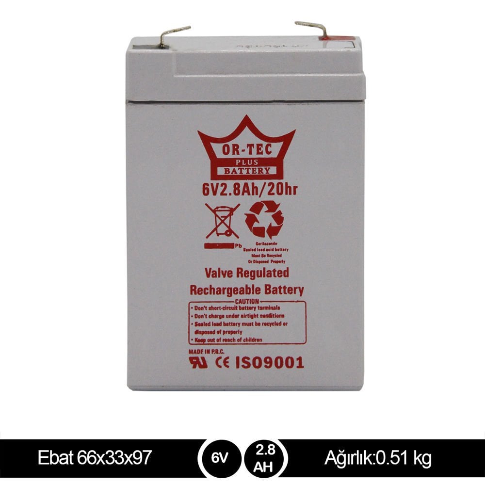 ORTEC 6V2.8A AKÜ