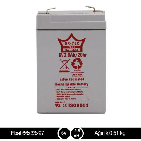 ORTEC 6V2.8A AKÜ