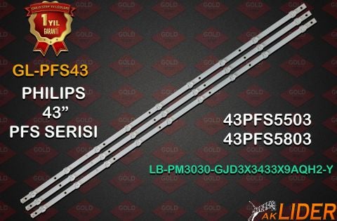 Philips 43PFS5503 43PFS5803 Uyumlu LED Bar Takımı LB43046