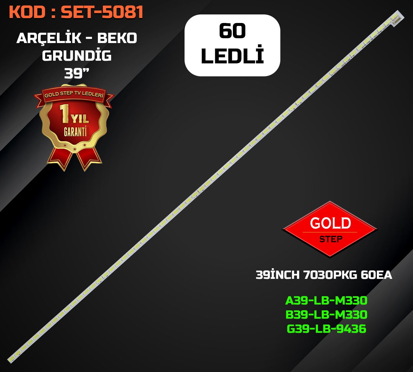 LG 42'' 42LS575S / 42LS5600 / 42LS570S Uyumlu LED Bar Takımı (74.42T23.001-2-DS1 / T420HVN01.0 / 7030PKG 60EA)