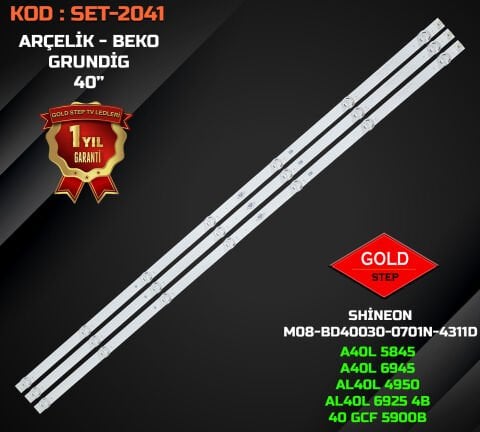 Beko Arçelik Altus 40'' AL40L 6925 Led Bar ShineOn M08-BD40030-0701N-4311D 7 Ledli 77.2 Cm