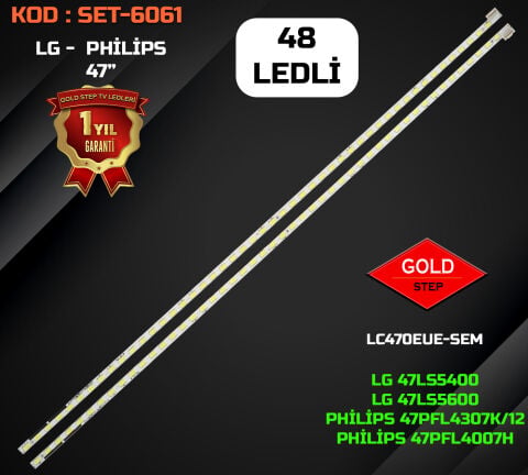 LG 47LM615S Philips 47PFL4307 Arçelik A47-LEP-6WV 47 V12 EDGE Uyumlu LED Bar