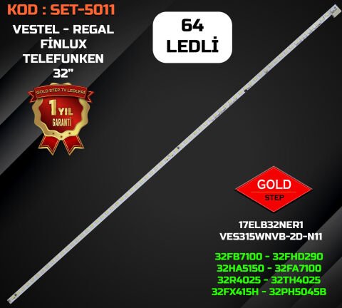 32'' 17ELB32NER1 LED Bar Takımı (VES315WNVB-2D-N11 / 30088239) | Vestel 32FB7100, 32HA5150, 32HB5110 Uyumlu