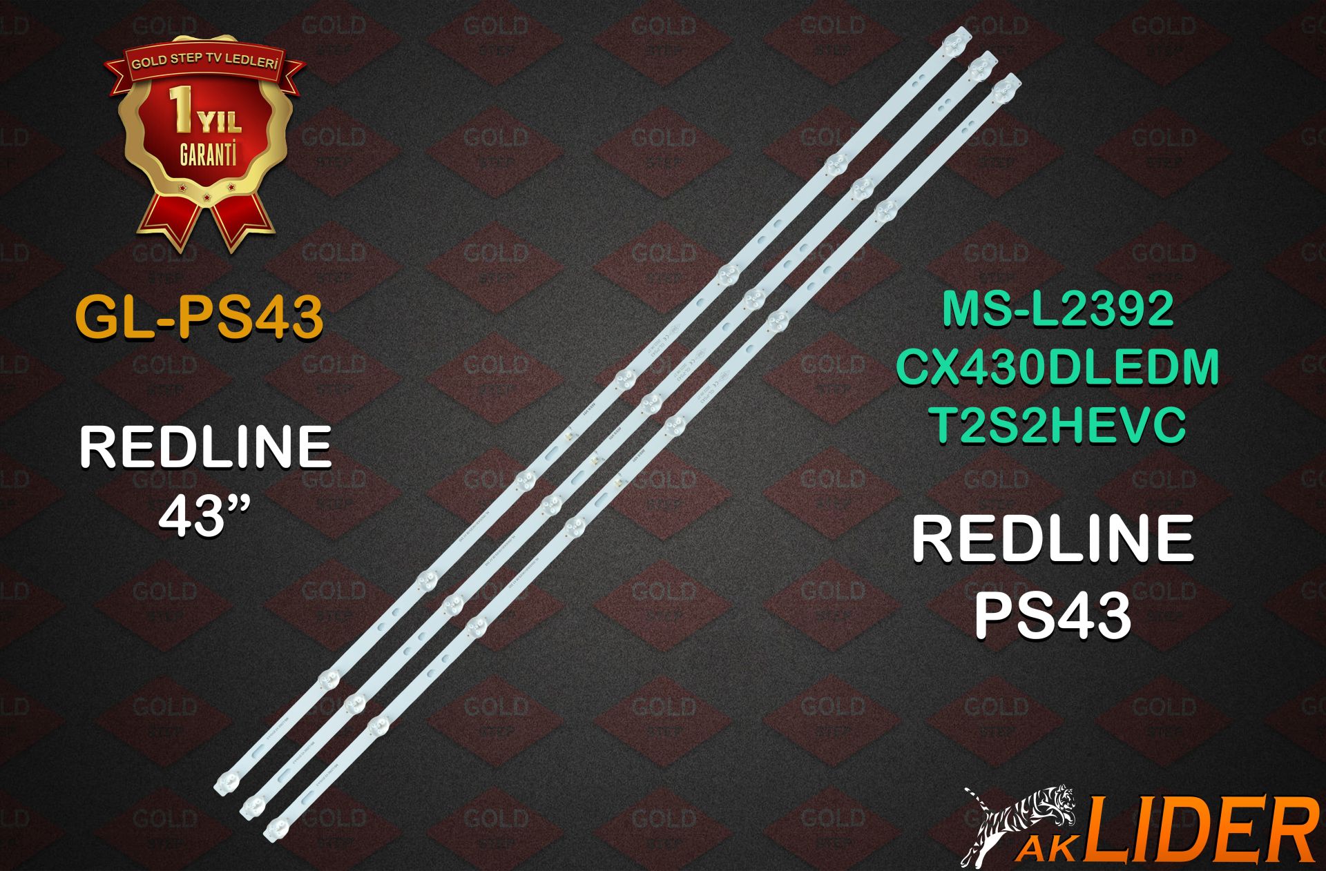 Redline PS43 Uyumlu LED Bar Takımı MS-L2392 V2
