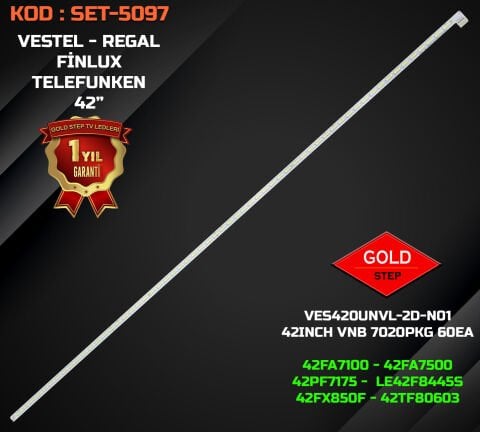 VESTEL 42'' 42FA7100 Uyumlu LED Bar Takımı (VES420UNVL-2D-N01 / METALSAN AL 42262 / 42INCH VNB 7020PKG 60EA)