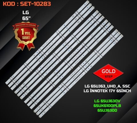 LG 65'' 65UJ630V / 65UJ6300 / 65UK6100 Uyumlu LED Bar Takımı (65UJ63_A_REV01 / B_REV01 / C_REV01 / D_REV01)
