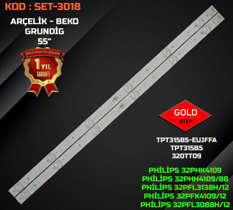 Philips 32PHK4109 32PFL3138H 32PHH4109 Uyumlu LED Bar Takımı 320TT09 V5 V6