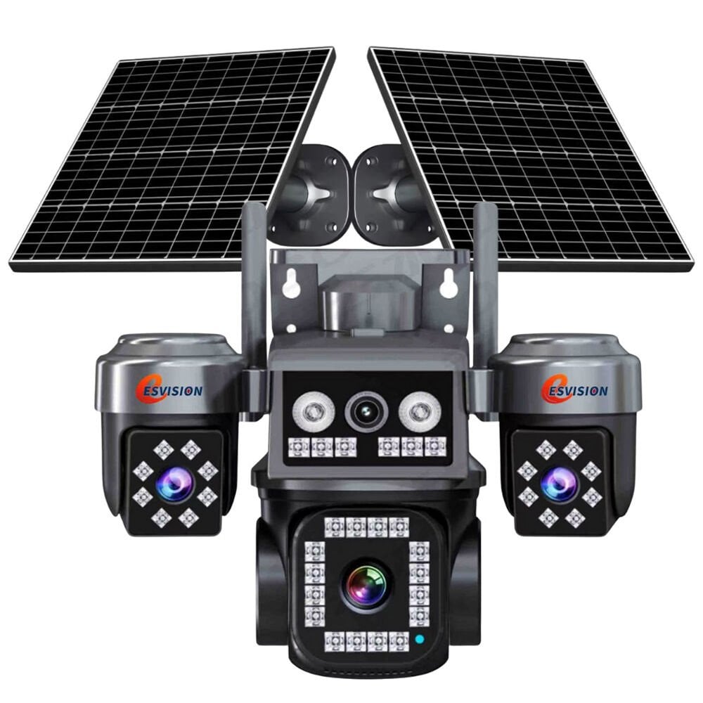 ESVİSİON ES-5704 - 4 Kamera / Çift Solar Panel / 256GB SD Kart Desteği - Solar PTZ Kamera