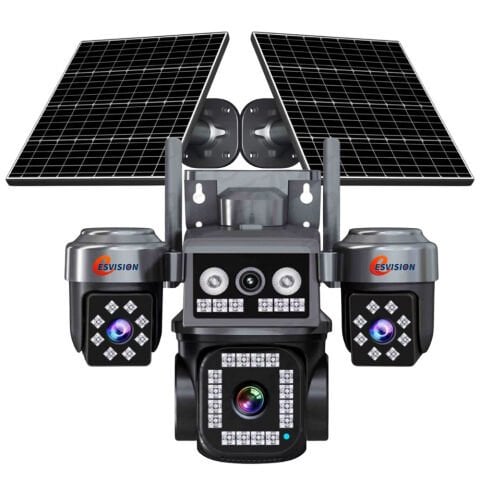 ESVİSİON ES-5704 - 4 Kamera / Çift Solar Panel / 256GB SD Kart Desteği - Solar PTZ Kamera