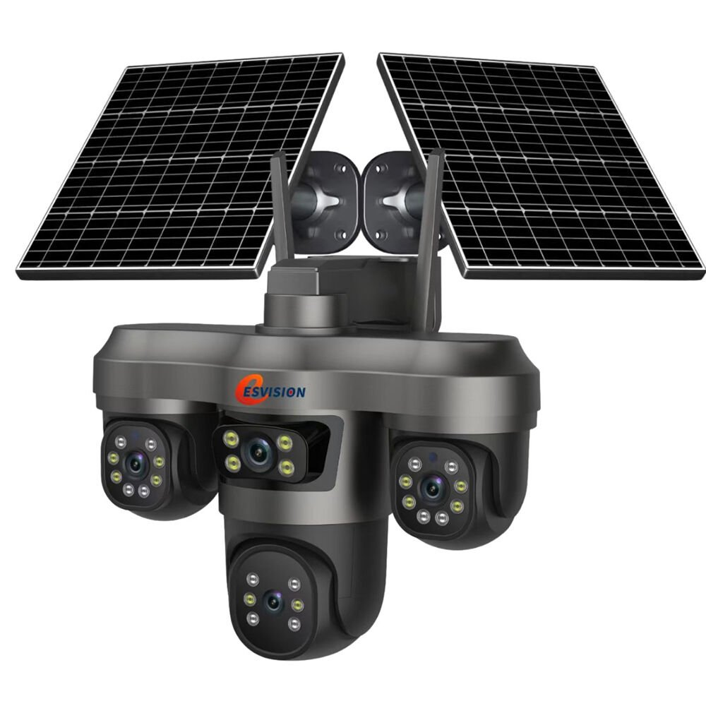 ESVİSİON ES-5604 - 4 Kamera / Çift Solar Panel / 256GB SD Kart Desteği - Solar PTZ Kamera