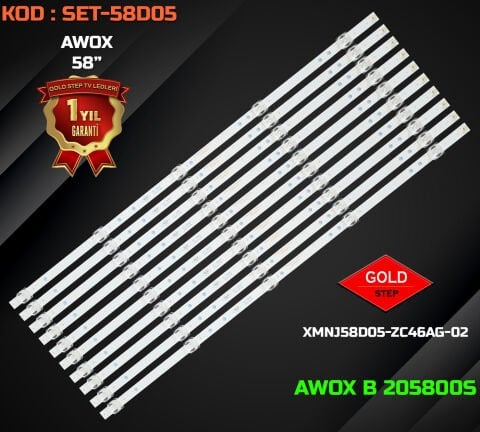 Awox 58'' B 205800S ve B205800S Led Bar XMNJ58D05-ZC46AG-02