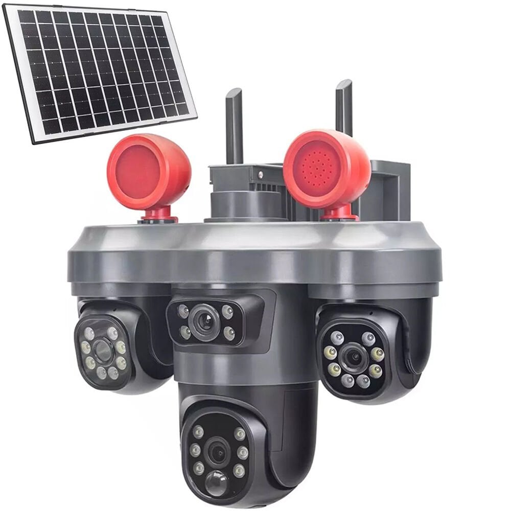 GOLD STEP RX-55G - 3 Kamera / Çakarlı Lamba / Solar Panel - Solar PTZ Kamera