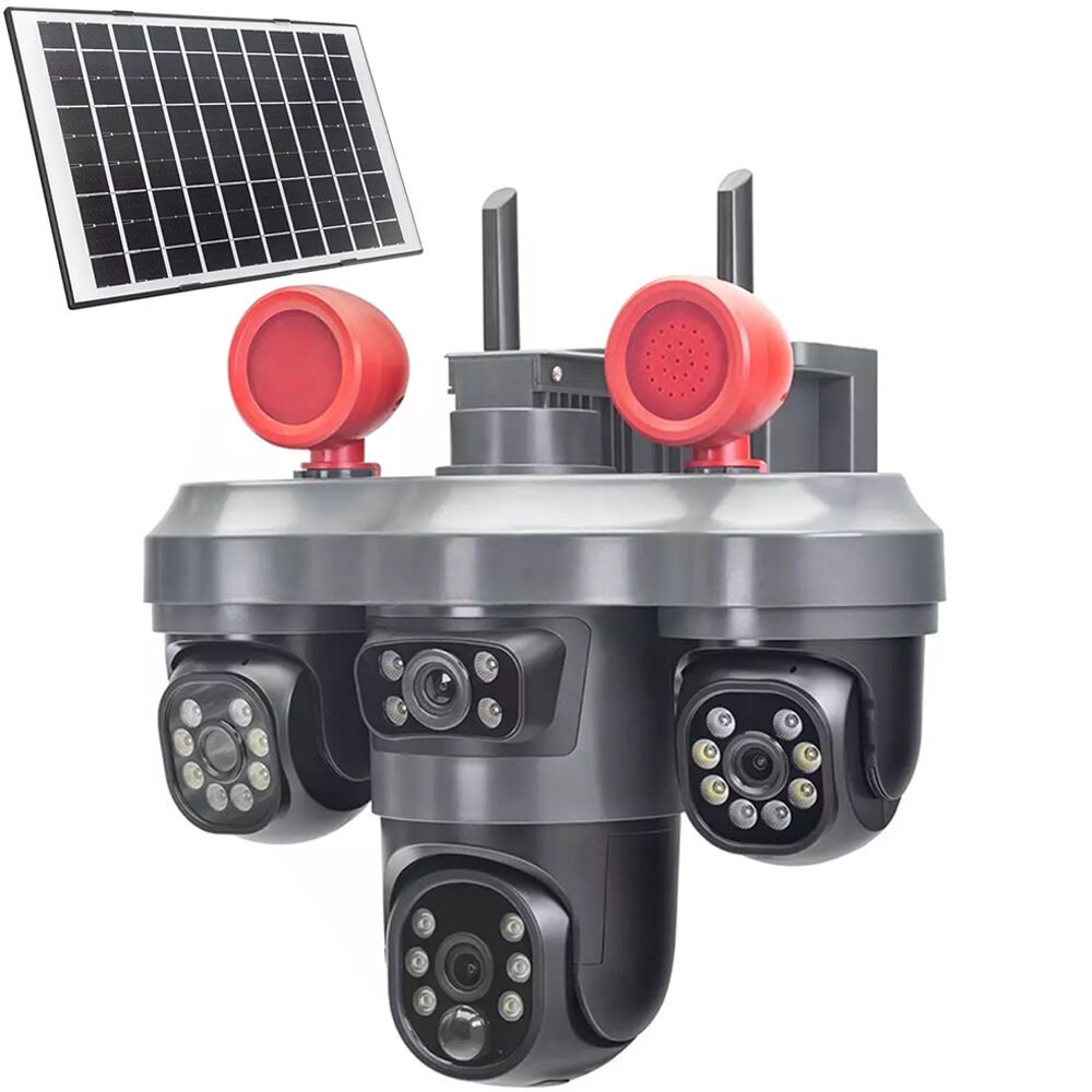 GOLD STEP RX-55G - 3 Kamera / Çakarlı Lamba / Solar Panel - Solar PTZ Kamera