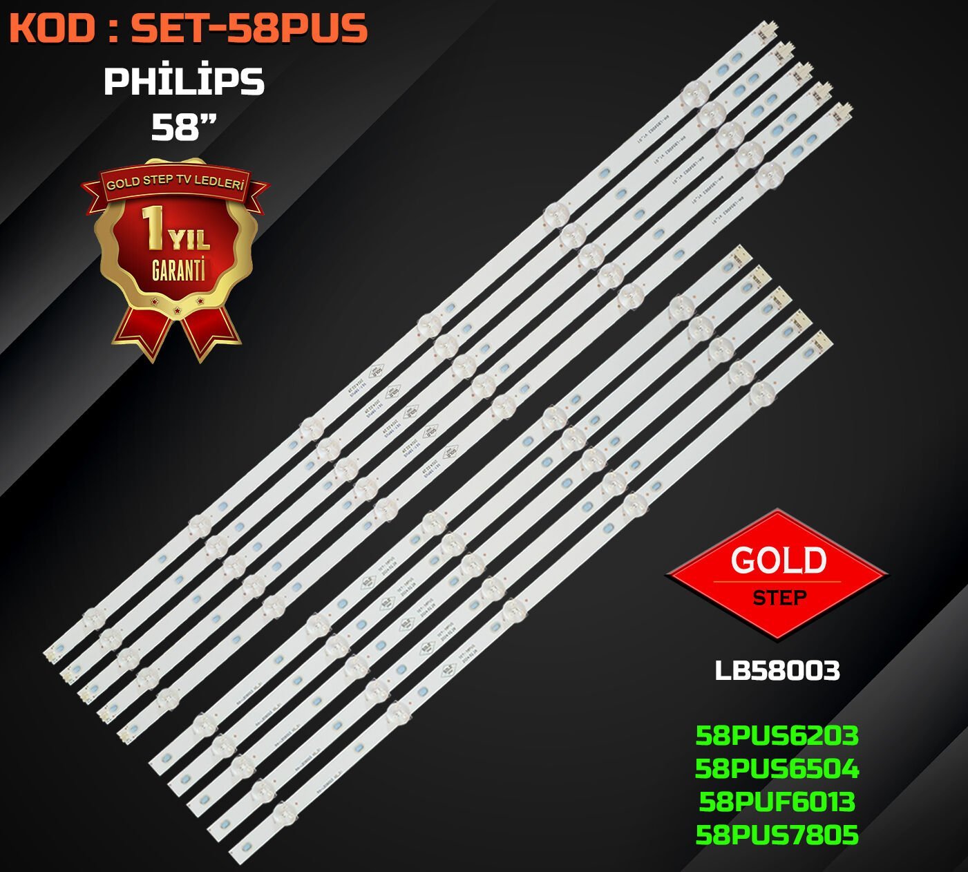 Philips 58'' 58PUS7805, 58PUS6504 Led Bar LB58003 V0_01