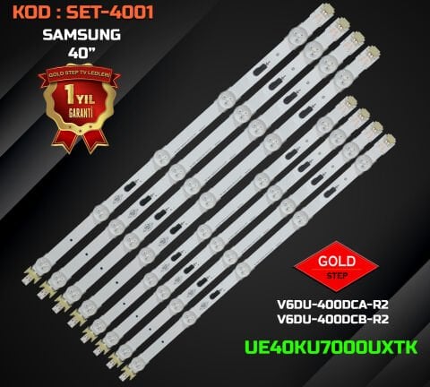 SAMSUNG 40'' 40KU7000 / 40JU6070 / 40MU7000 Uyumlu LED Bar Takımı (V6DU-400DCA-R2 / V6DU-400DCB-R2 - V5DU-400DCA-R1 / V5DU-400DCB-R1)