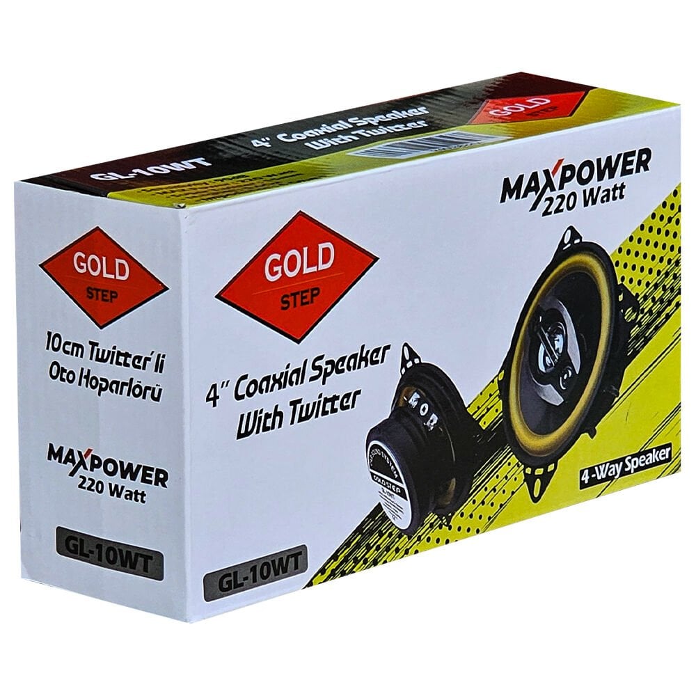 GOLD STEP - 10 CM / Çiftli / Twitter'li - 2 Yollu Oto Hoparlör