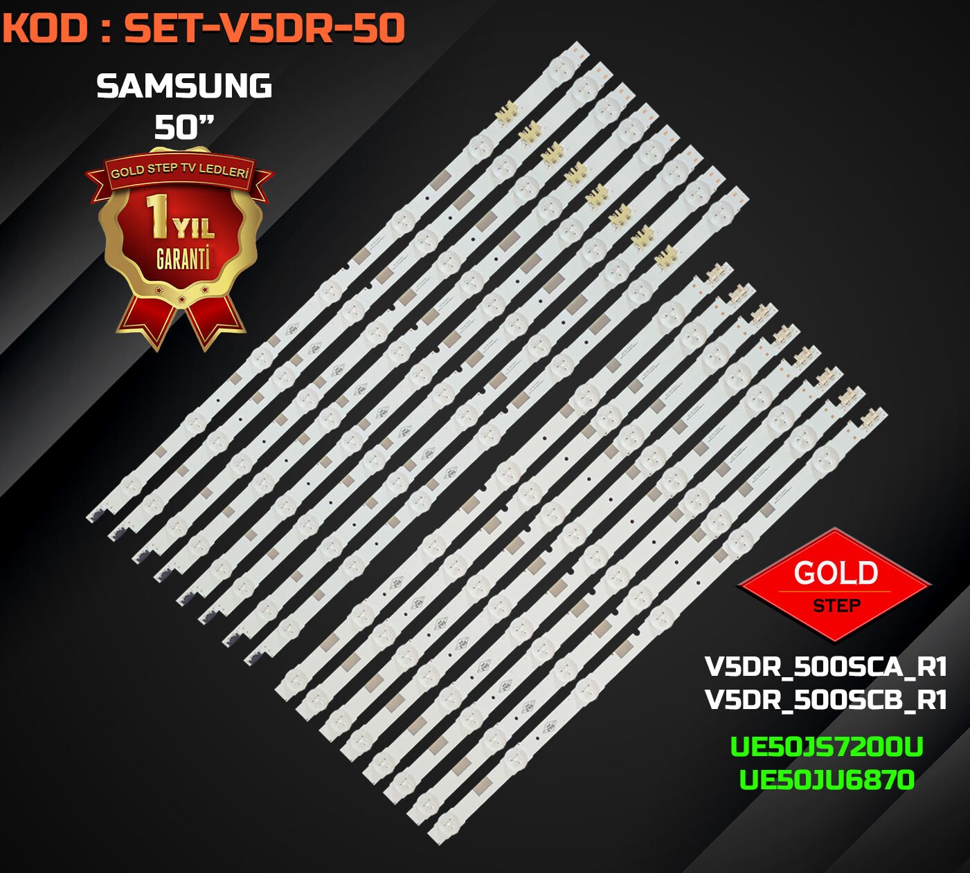 Samsung 50'' UE50JS7200U 50JS7200 UE50JS7200UXTK Uyumlu LED Bar Takımı BN96-38479A