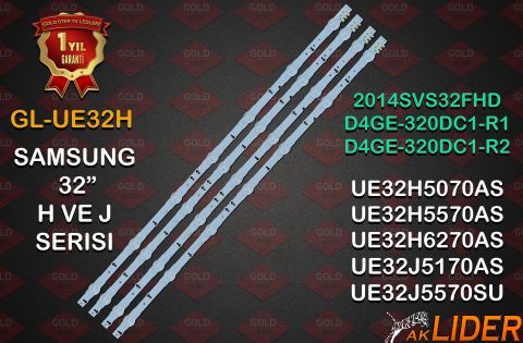 Samsung 32'' UE32H5070AS UE32H5570AS UE32H6270AS UE32J5170AS Uyumlu LED Bar Takımı D4GE-320DC1-R1