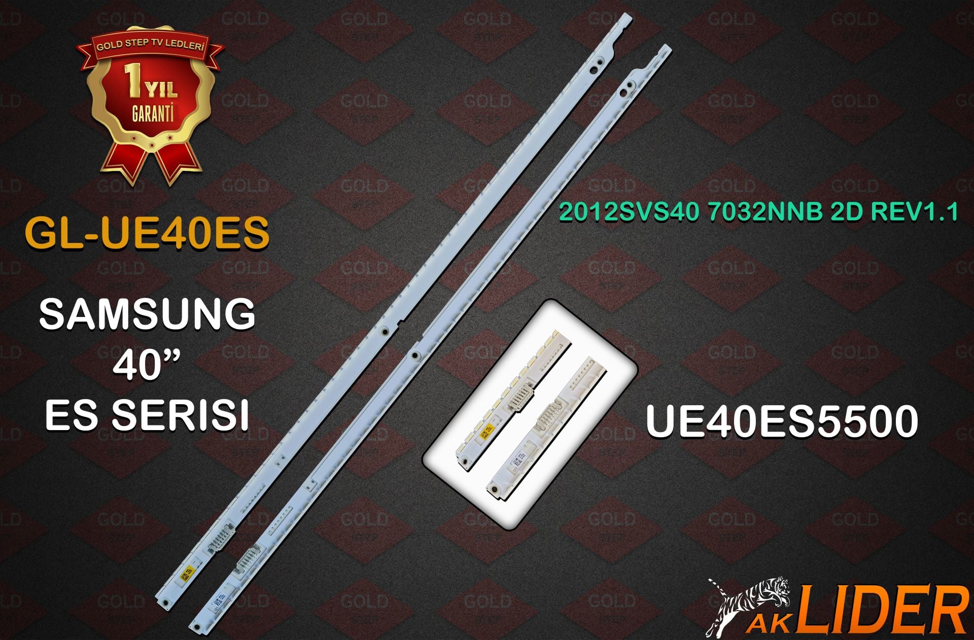 Samsung 40'' UE40ES5500WXTK UE40ES5500 HG40EA670SW Uyumlu LED Bar Takımı 2012SVS40 7032NNB