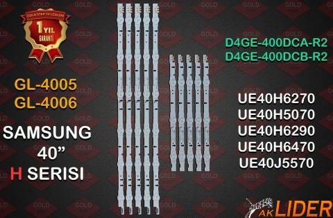 Samsung UE40H6410AS UE40H6470AS UE40H5070AS UE40J5570SU UE40J5105 UE40J5150 HG40AC690 Uyumlu LED Bar Takımı D4GE-400DCA-R2