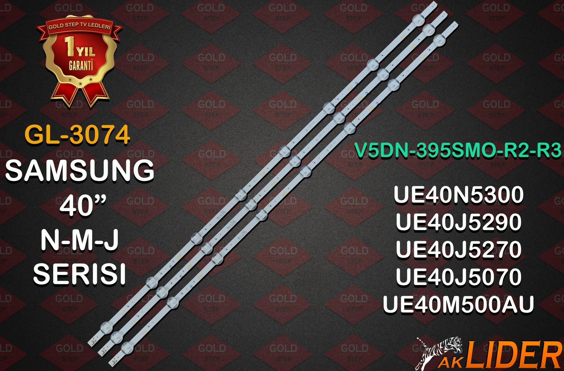 Samsung UE40J5070SS UE40J5270DU UE40K5000SS Uyumlu LED Bar Takımı V5DN-395SM0-R2