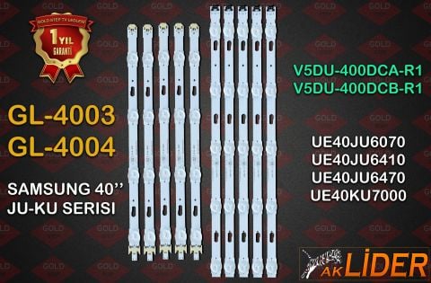 Samsung UE40JU6070U UE40JU6410U UE40JU6470U UE40JU6570U UE40JU6610U UE40KU7000U UE40MU7000U UE40JU6000K UE40KU6000K UE40MU6100U HG40ED690UB HG40ED890UB HG40ND690UF HG40ND690US Uyumlu LED Bar Takımı V5DU-400DCA-R1 V5DU-400DCB-R1 BN96-34791A BN96-34792A