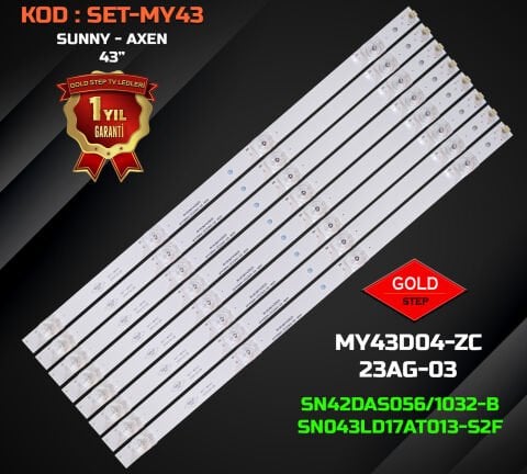 Sunny SN043LD17AT013-S2F SN42DAS056/1032-B Uyumlu LED Bar Takımı
