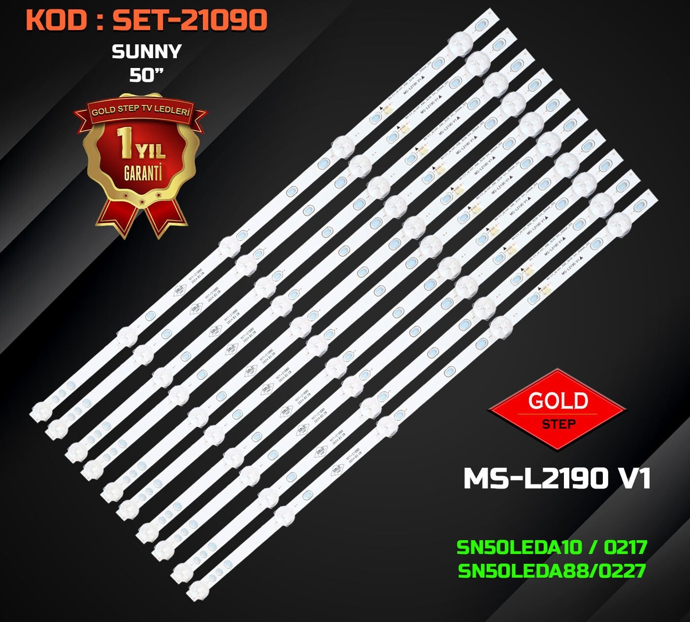 SUNNY SN50LEDA10/0217 / SN50LEDA88/0227 Uyumlu LED Bar Takımı (MS-L2190 / 8D49-DNWR-A3510A)