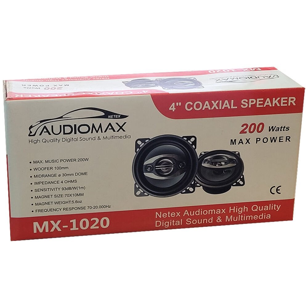 AUDİOMAX MX-1020 10CM / Çiftli  - 2 Yollu Oto Hoparlör