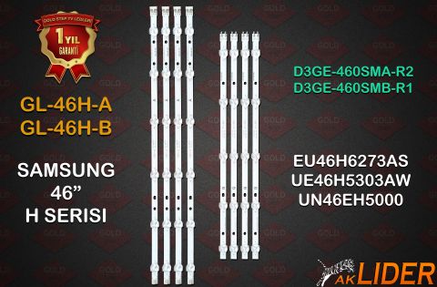 Samsung UE46EH5000 UE46H5303 UE46H6273 Uyumlu LED Bar Takımı D3GE-460SMB-R1
