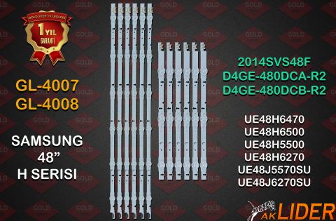 Samsung UE48H6500ALXTK UE48H6470ASXTK UE48H6270ASXTK UE48J6200AK UE48J6202AK UE48J5500AW Uyumlu LED Bar Takımı 2014SVS48F_3228