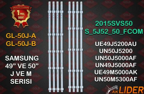 Samsung UN50M5300AF UN50J5200 UN50J5000AF UN50J5000 UN50J5300 Uyumlu LED Bar Takımı 2015SVS50 LM41-00361A LM41-00362A