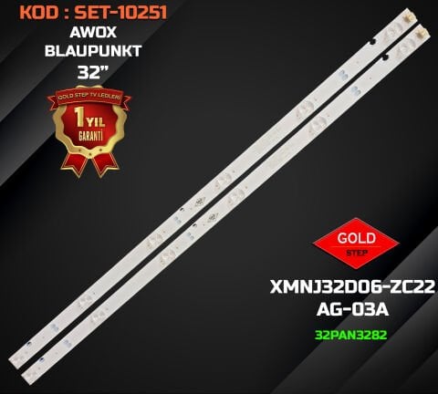 AWOX 32'' 32PAN3282 / TELEFOX PAN3282 / 32TD3200 Uyumlu LED Bar Takımı (XMNJ32D06-ZC22AG-03A / 303XM320032)