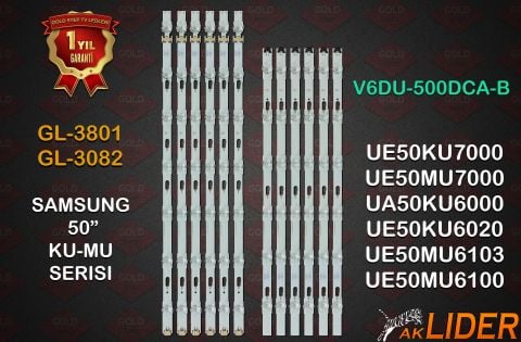 Samsung 50'' UE50KU7000 UE50MU7000 UE50MU700UXTK UA50KU7000K UN50KU6290F Uyumlu LED Bar Takımı V6DU-500DCA-R2