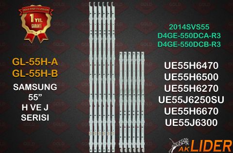 Samsung UE55H6470 UE55H6500 HG55ED690EB Uyumlu LED Bar Takımı BN96-30431A BN96-30432A SAMSUNG_2014SVS55_3228