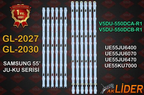 Samsung UE55KU7000 UE55JU7000 UE55JU6470 UE55JU6800 UE55MU6200 Uyumlu LED Bar Takımı V5DU-550DCA-R1