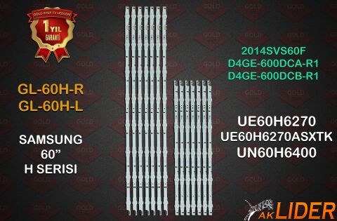 Samsung HG60NE690EF UN60H6300AG UN60J6300AG UA60J6200AW UE60H6240AY Uyumlu LED Bar Takımı D4GE-600DCA-R2