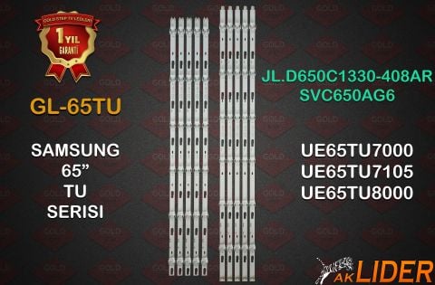 Samsung UE65TU7000 UE65TU8000 UE65TU7105 Uyumlu LED Bar Takımı SVC650AG6 JL.D650C1330-408AR