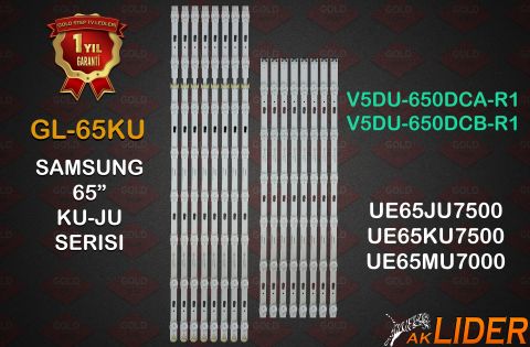 Samsung UE65JU7500TXTK Uyumlu LED Bar Takımı V5DU-650DCB-R1
