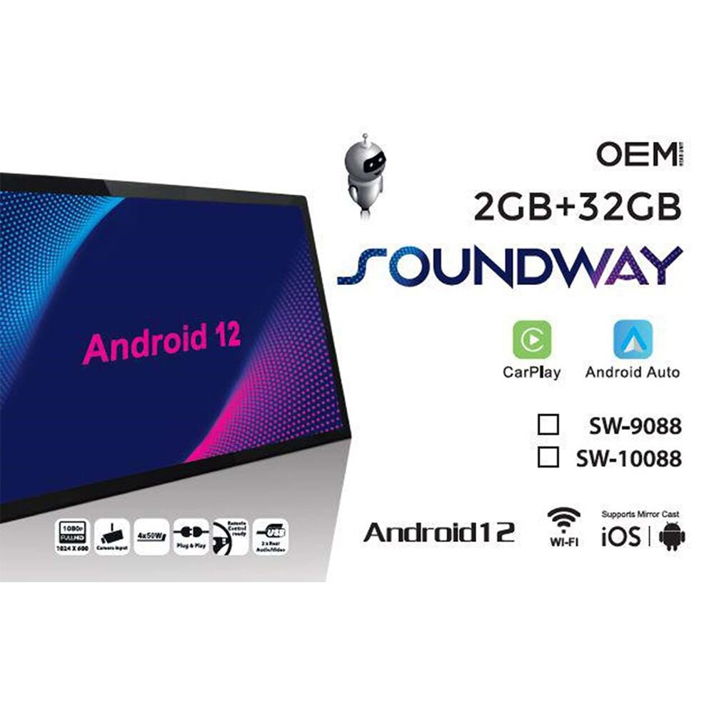 SOUNDWAY SW-9088 / 2GB+32GB / 9'' / ANDROİD TABLET TEYP