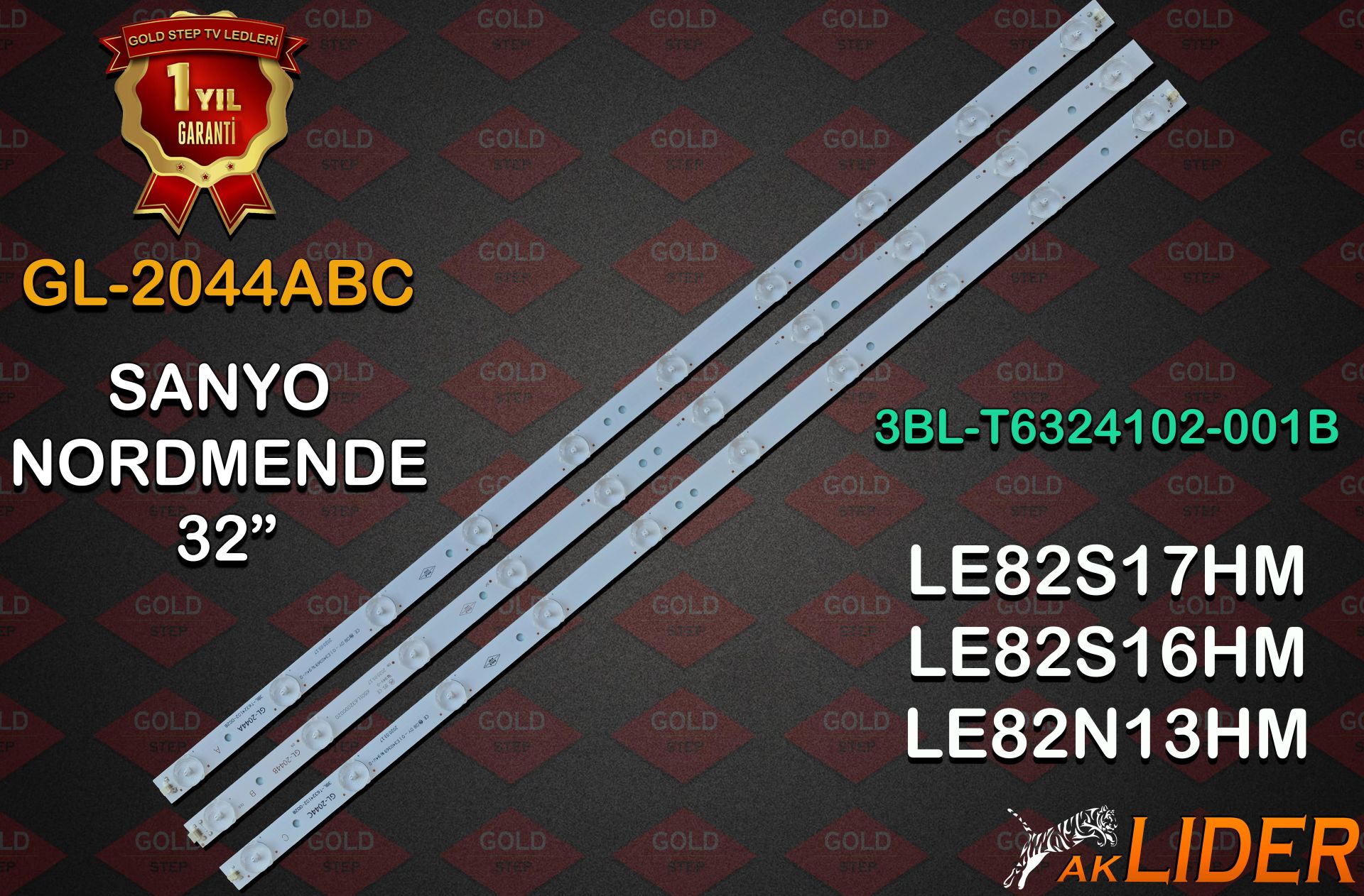 Sanyo LE82S16HM LE82S17HM Nordmende LE82N13HM Uyumlu LED Bar Takımı 3BL-T6324102-001B