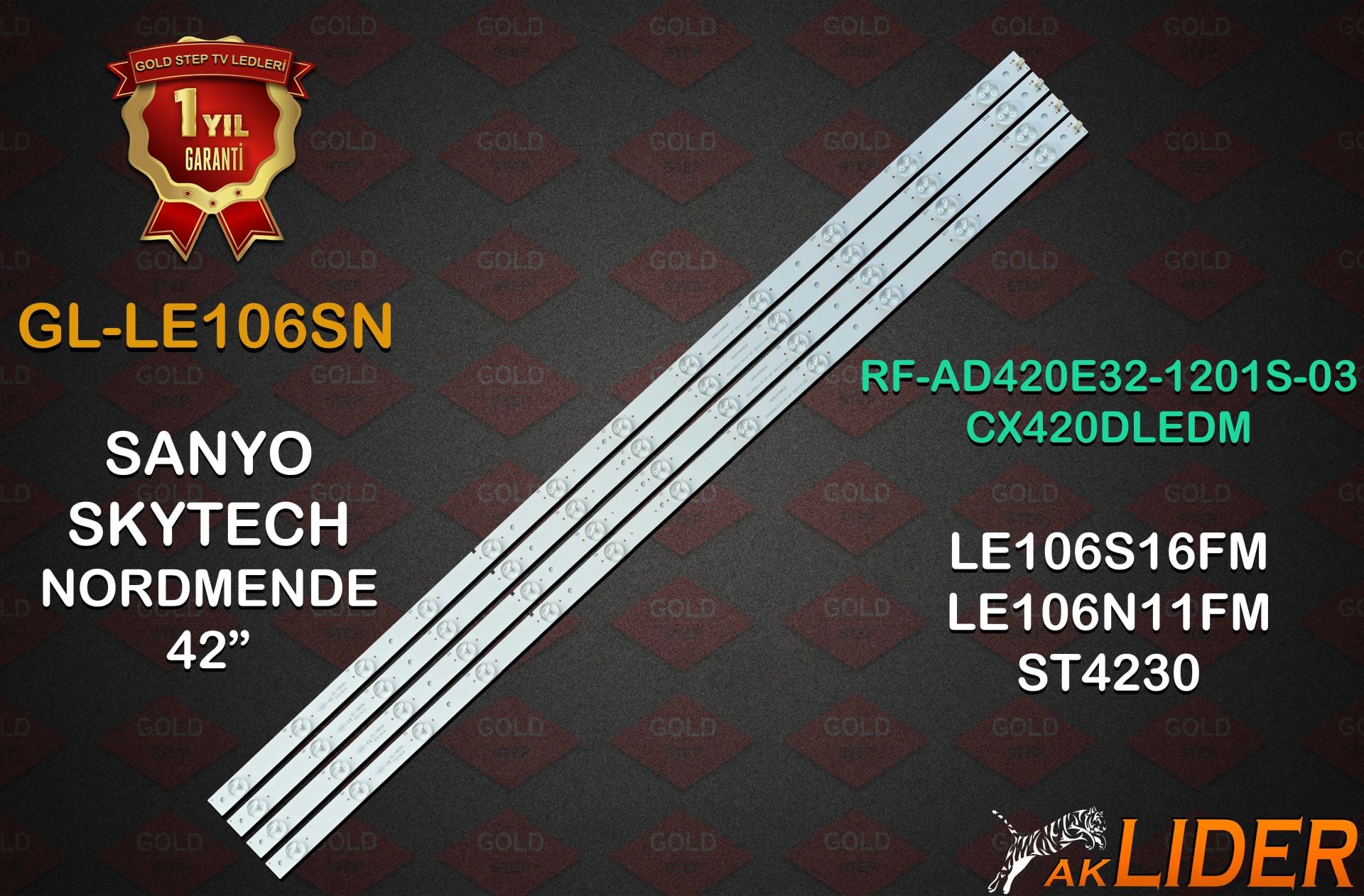 Sanyo LE106S16FM Nordmende LE106N11FM Skytech ST-4230 Uyumlu LED Bar Takımı RF-AD420E32-1201S-03