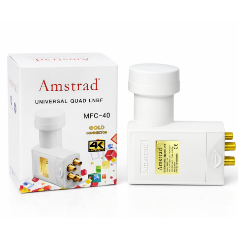 AMSTRAD 0.1 dB 4K Dört Çıkışlı (Quad) LNB Dörtlü Lnb